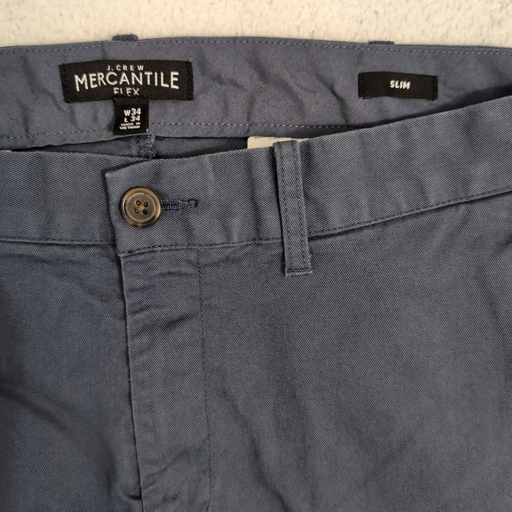 J.Crew Mercantile Flex Slim‎ Pants Size 34 X 34 Logo EUC Stretchy